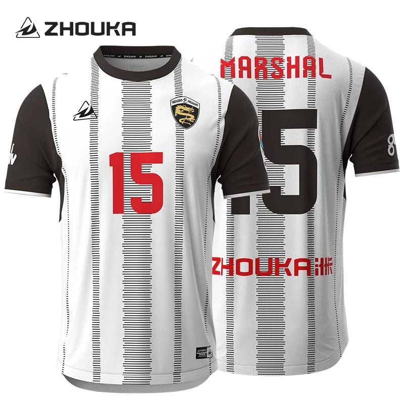 Wholesale Custom Team Soccer Jersey 100% Polyester Breathable Quick Dry Football Shirt factory